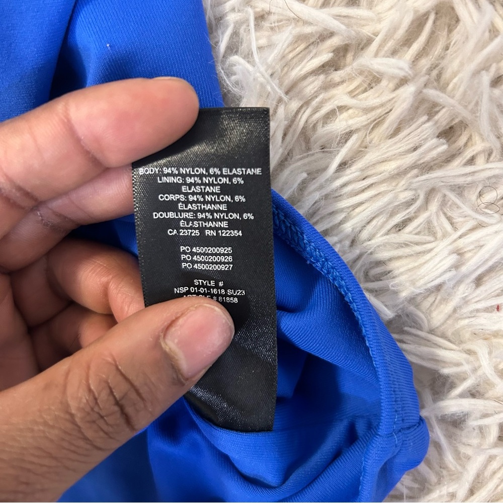 ◾️Aritzia Babaton Contour Strapless Blue Bodysuit - Picture 4 of 7